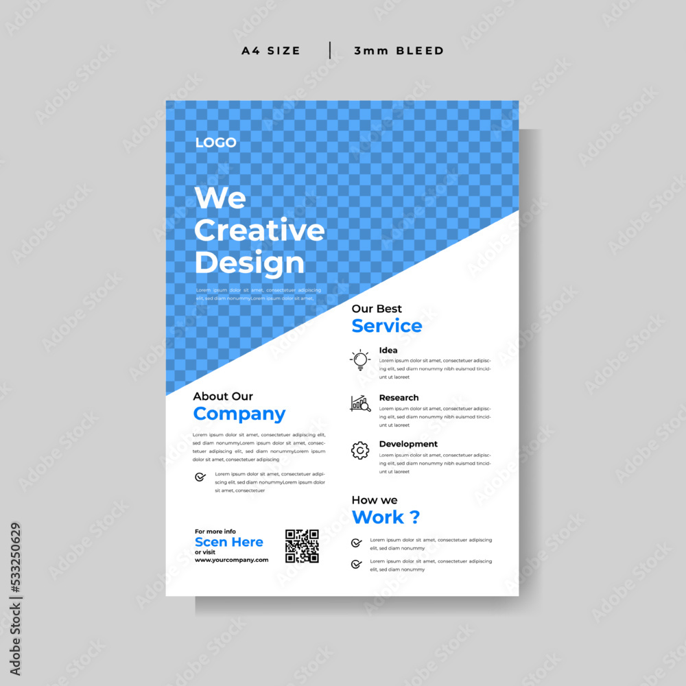 Modern business flyer vector template