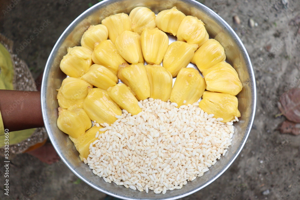 jackfruit cloves with puffed rice jackfruit cloves with puffed rice