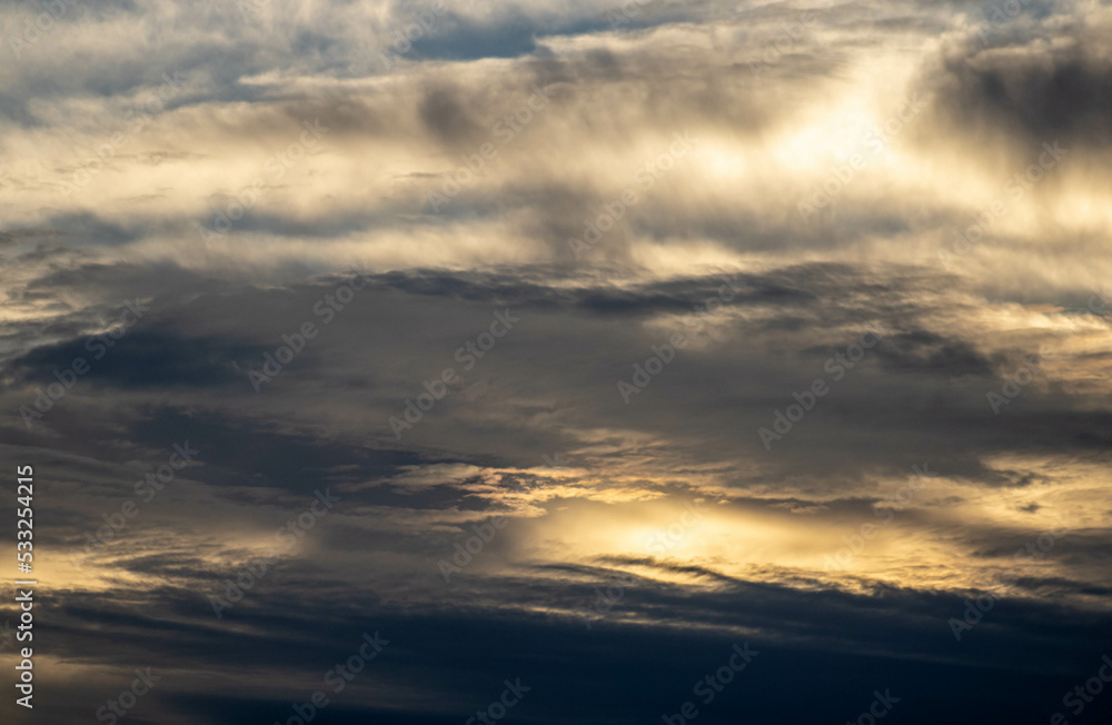 clouds in the sky at sunset