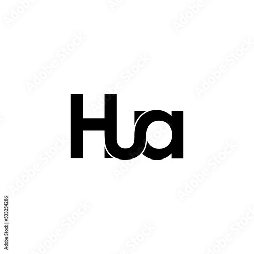 hua letter original monogram logo design