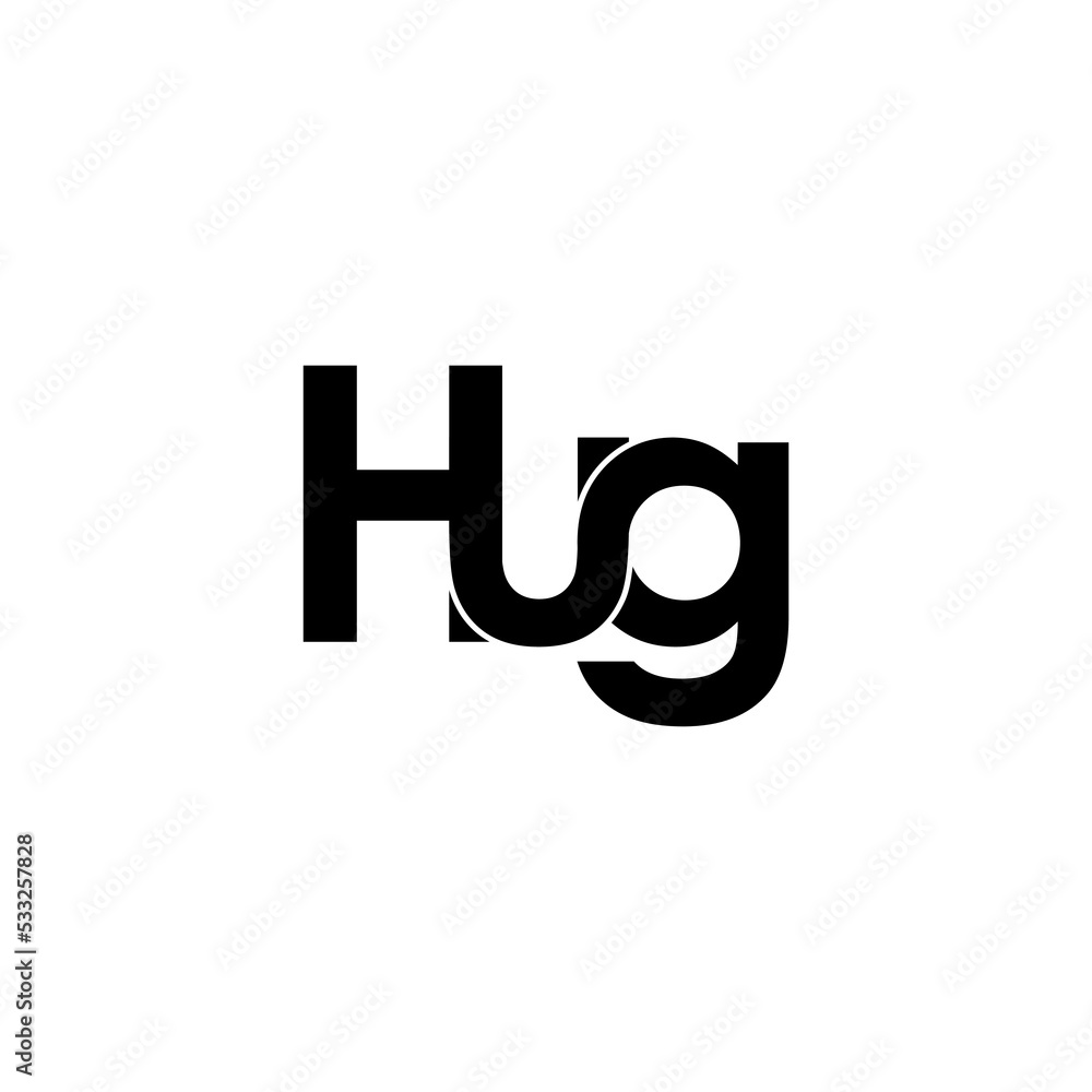 hug typography letter monogram logo design hug typography letter monogram logo design
