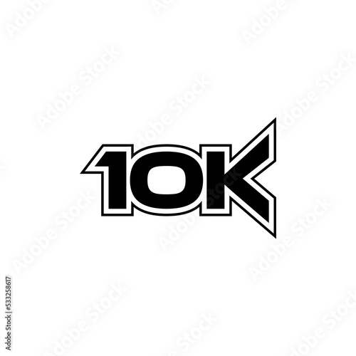 Thank you for 10k follower, icon or logo isolated sign symbol design vector illustration high quality black style