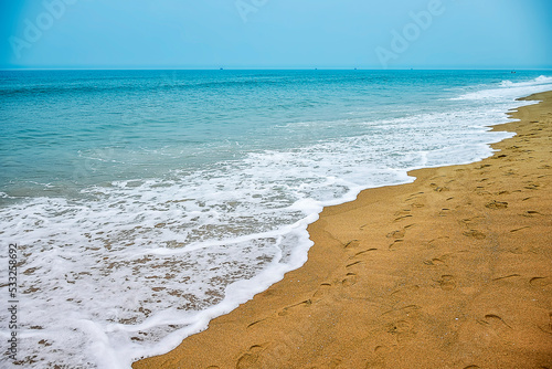 Fotografija Seashore and Beaches around of India Travelling and tour ot PURI an age old renound city, beach resort in the beach of bay of Bengal, Odisa, India, very popular in eastern India