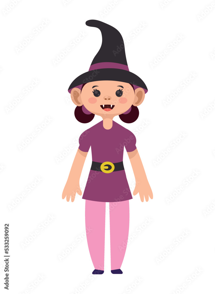 person with witch costume