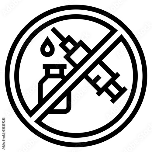 no vaccine icon
