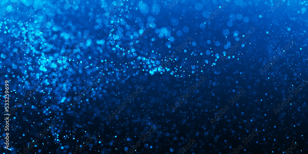 Abstract particle background. Blue dots background. Dust particles. abstract background with