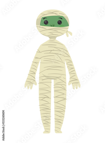 person with mummy costume