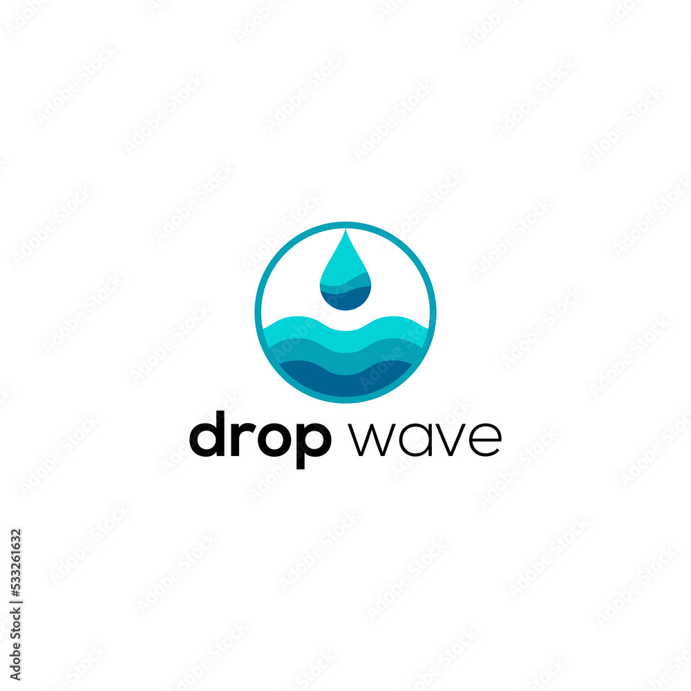 Drop Wave logo. drop logo concept. wave logo. Drop Wave logo. drop logo concept. wave logo.