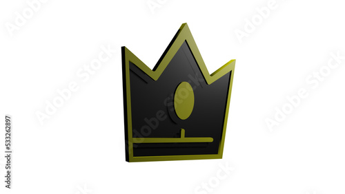 3d icon of crown