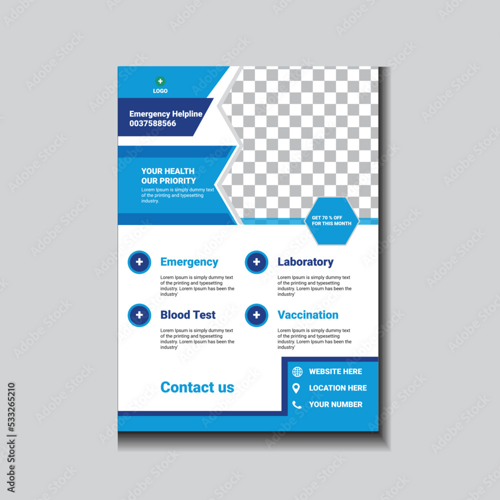 Business letterhead Flyer Template  Vector Design Corporate 