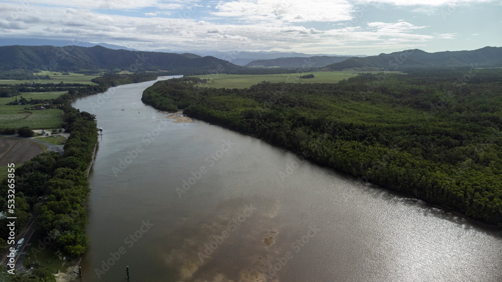 Daintree River, Queensland, Australia, looking west
