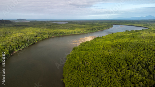 Daintree River, flowing to the sea through rainforest