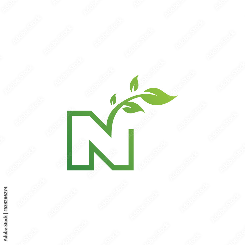 n leaf logo design and premium vector templates n leaf logo design and premium vector templates