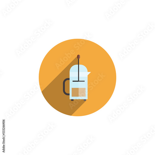 french press coffee vector for website symbol icon presentation