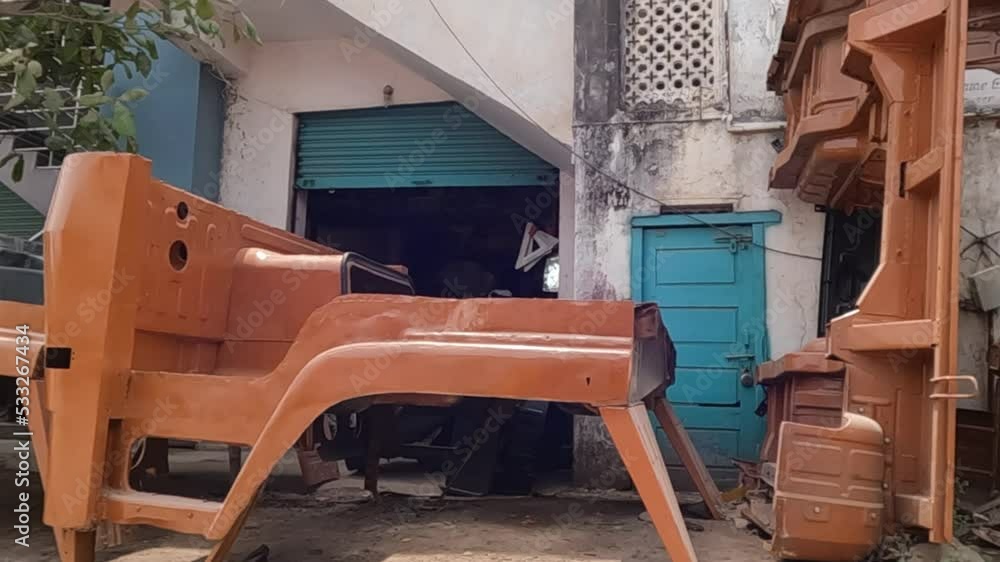 Frame of truck body in India