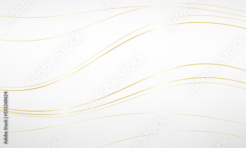 ラグジュアリーな雰囲気の細い金色の曲線、背景素材 photo
