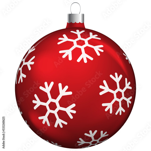 Red christmas balls object for decoration.