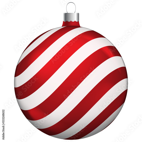 Red christmas balls object for decoration.