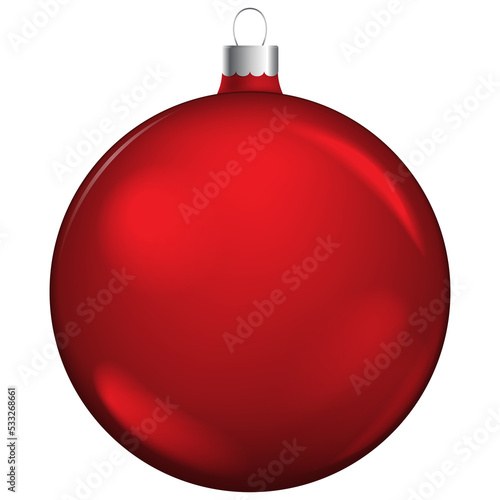 Red christmas balls object for decoration.