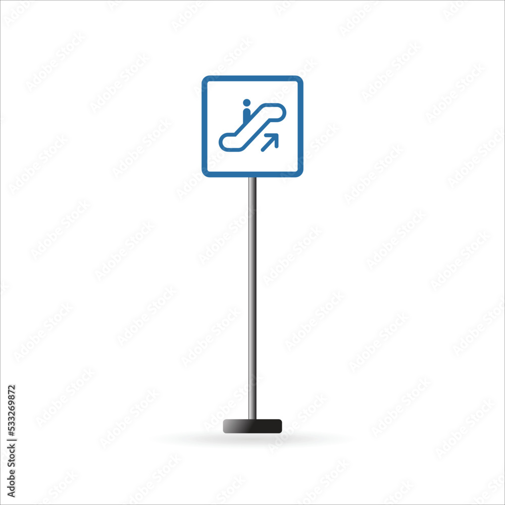 rising escalator sign illustration can be used as an icon rising escalator sign illustration can be used as an icon