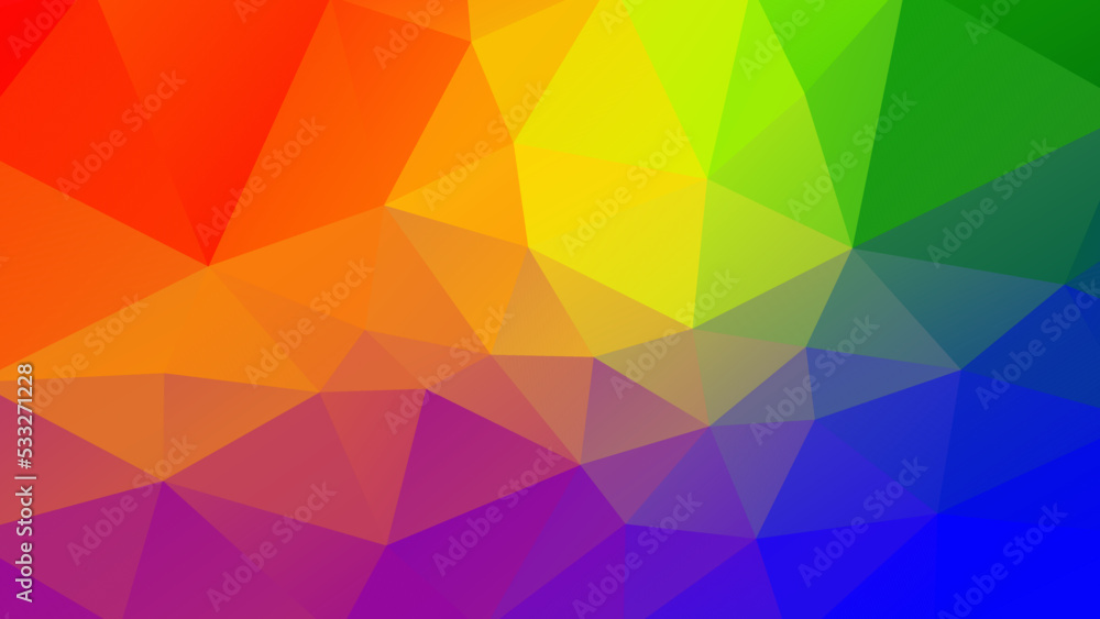 Vector abstract low poly background. Rainbow polygonal illustration. Bright geometric banner with triangles Vector abstract low poly background. Rainbow polygonal illustration. Bright geometric banner with triangles