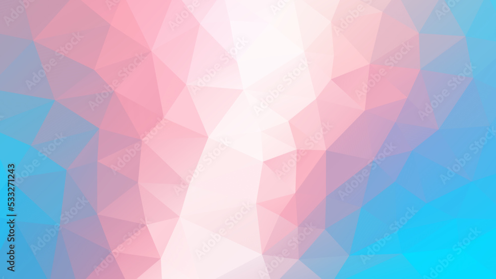 Vector low poly blurred transgender flag. Polygonal geometric stylish illustration of flag for Pride Month - obrazy, fototapety, plakaty 