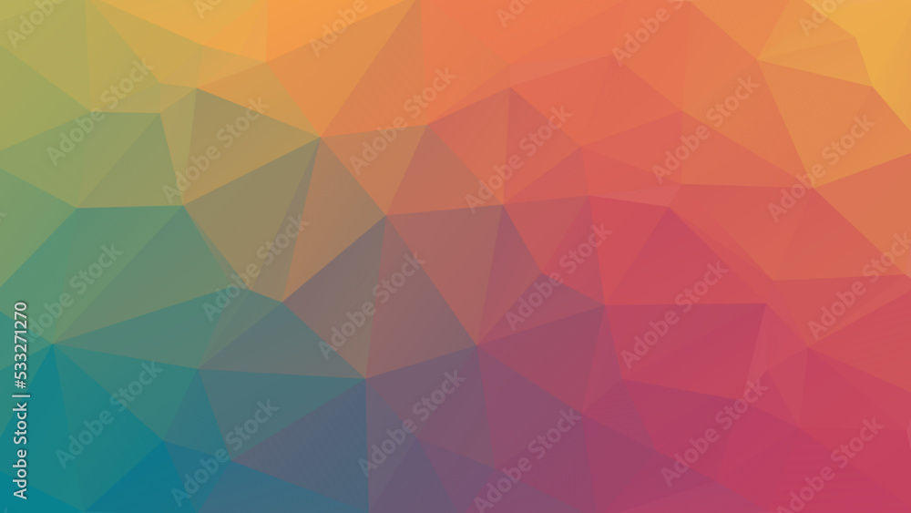 Vector stylish multicolor polygonal banner. Abstract background in low poly style. Geometric illustration