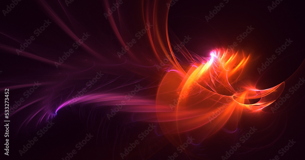 3D rendering abstract multicolor fractal light background 3D rendering abstract multicolor fractal light background