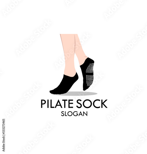Pilate Socks, Yoga Socks, Sock Logo, Pilate Yoga logo, Yoga Sock Logo Design
