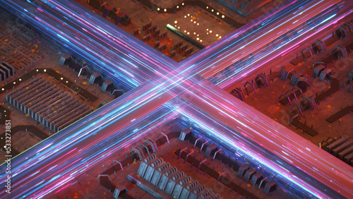 Abstract futuristic circuit...