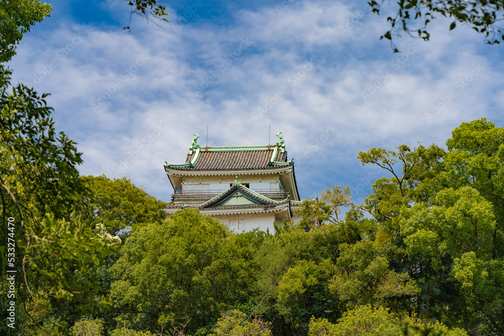 和歌山城と青空
