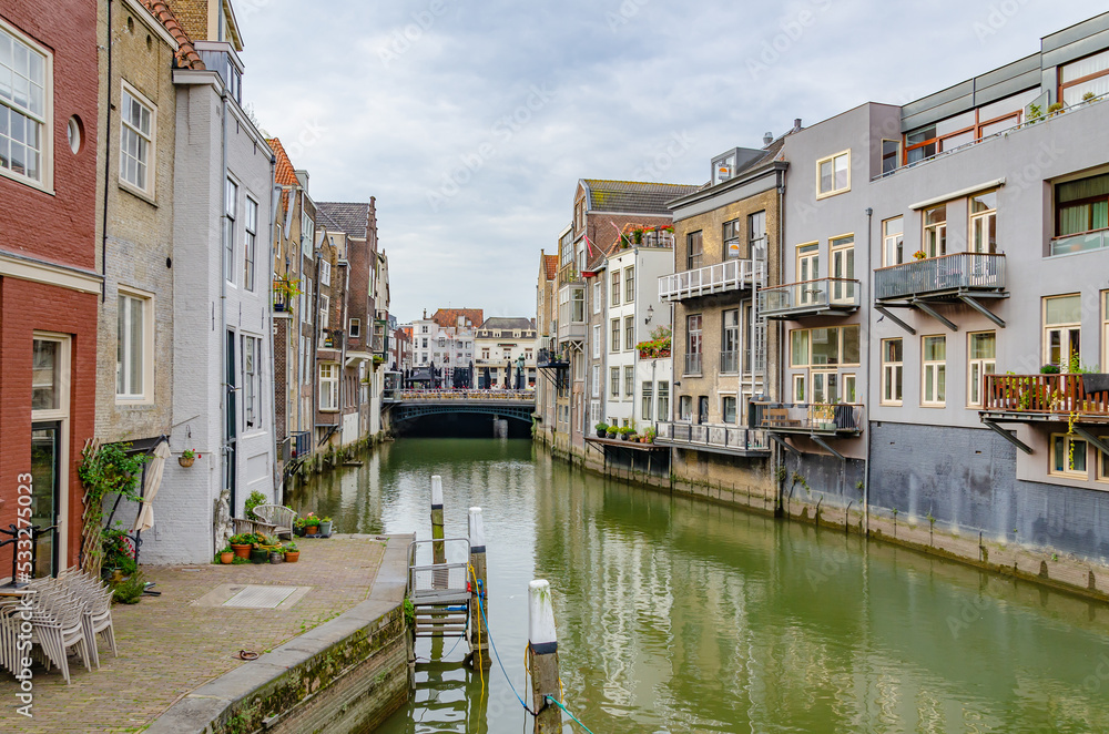 City canal, Dordrecht, Nederland 