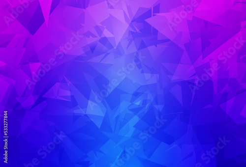 Light Pink, Blue vector texture with abstract poly forms.