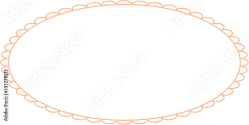 Oval Border Frames Isolated on White Background.  Trendy design element for border frame, logo, blackout tattoo, symbol, web, prints, posters, template, pattern and abstract background