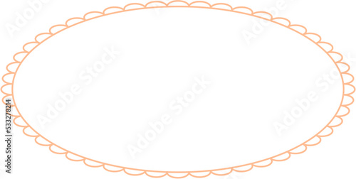 Oval Border Frames Isolated on White Background.  Trendy design element for border frame, logo, blackout tattoo, symbol, web, prints, posters, template, pattern and abstract background