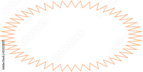 Oval Border Frames Isolated on White Background.  Trendy design element for border frame, logo, blackout tattoo, symbol, web, prints, posters, template, pattern and abstract background