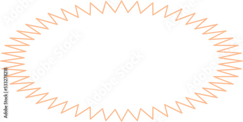 Oval Border Frames Isolated on White Background.  Trendy design element for border frame, logo, blackout tattoo, symbol, web, prints, posters, template, pattern and abstract background