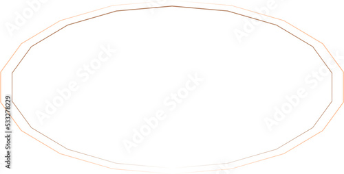 Oval Border Frames Isolated on White Background.  Trendy design element for border frame, logo, blackout tattoo, symbol, web, prints, posters, template, pattern and abstract background