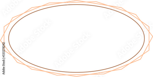 Oval Border Frames Isolated on White Background.  Trendy design element for border frame, logo, blackout tattoo, symbol, web, prints, posters, template, pattern and abstract background