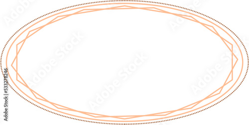 Oval Border Frames Isolated on White Background.  Trendy design element for border frame, logo, blackout tattoo, symbol, web, prints, posters, template, pattern and abstract background