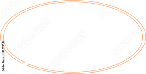 Oval Border Frames Isolated on White Background.  Trendy design element for border frame, logo, blackout tattoo, symbol, web, prints, posters, template, pattern and abstract background