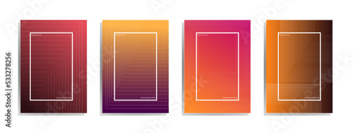 Minimal cover design. Colorful halftone gradient. Future geometric pattern.
