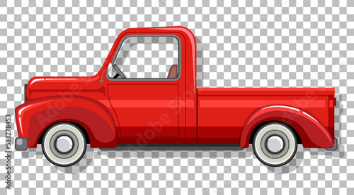 Truck on grid background