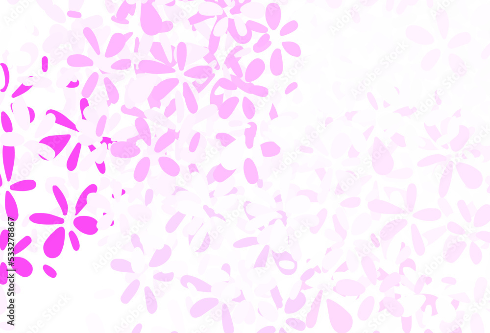 Light Pink vector abstract design with leaves.