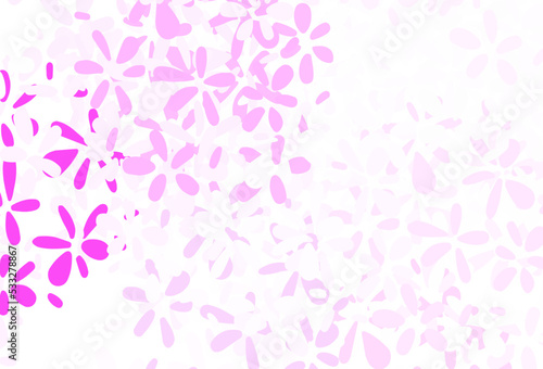 Light Pink vector abstract design with leaves.