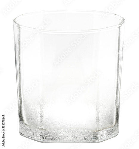 Whisky water clear glass with cold wet steam and vapor in transparent background png file