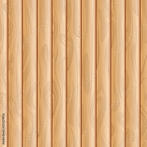 Fototapeta Naklejka Na Ścianę i Meble -  Vector illustration seamless brown wooden floor texture plank background. Abstract simple wood surface vertical panels pattern board wall. Beige color vintage tone of veneer backdrop for design.