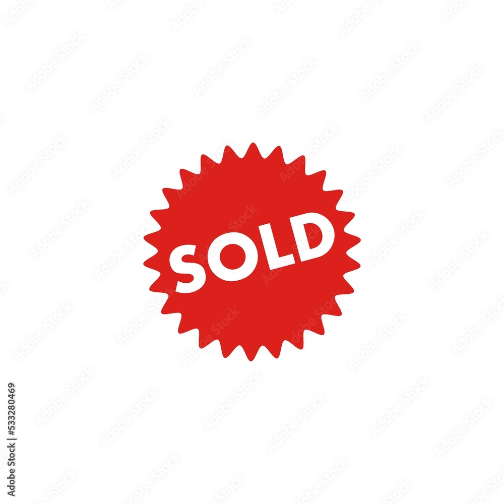 Circle sold out logo badge design isolated on white background Circle sold out logo badge design isolated on white background