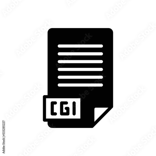 Black solid icon for cgi doc