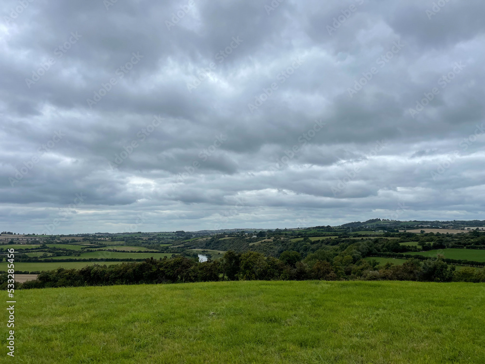 clouds over the field